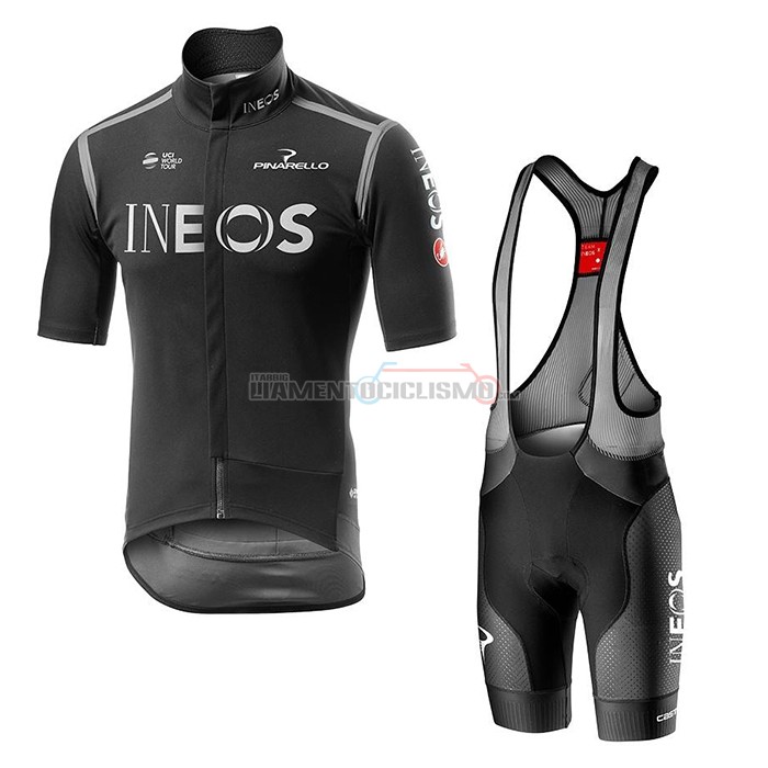 Abbigliamento Ciclismo INEOS Manica Corta 2020 Nero Grigio(1)